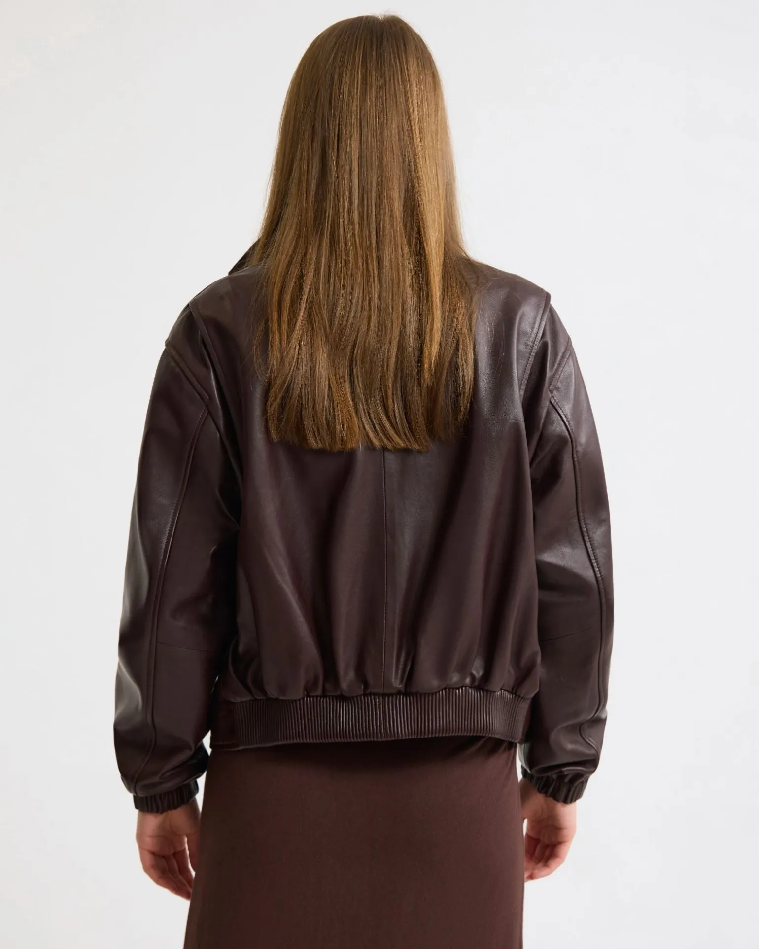Rosie Leather Bomber