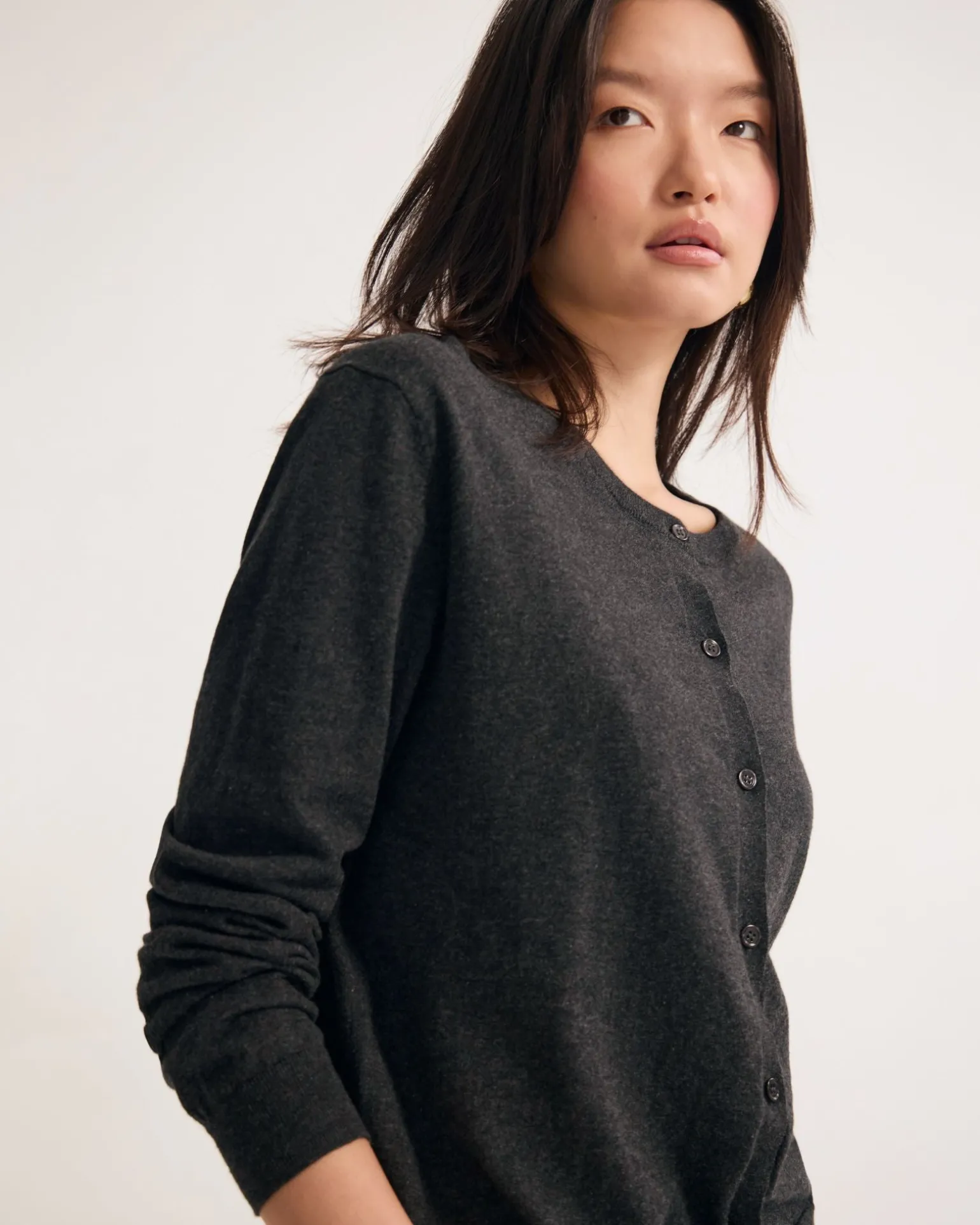 Saga Side Button Cardigan