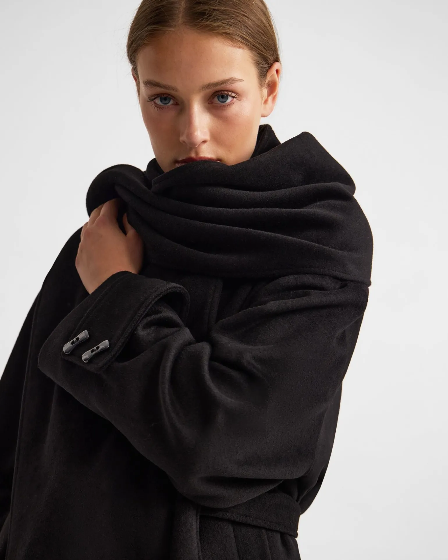 Sarina Wool Blend Scarf Jacket