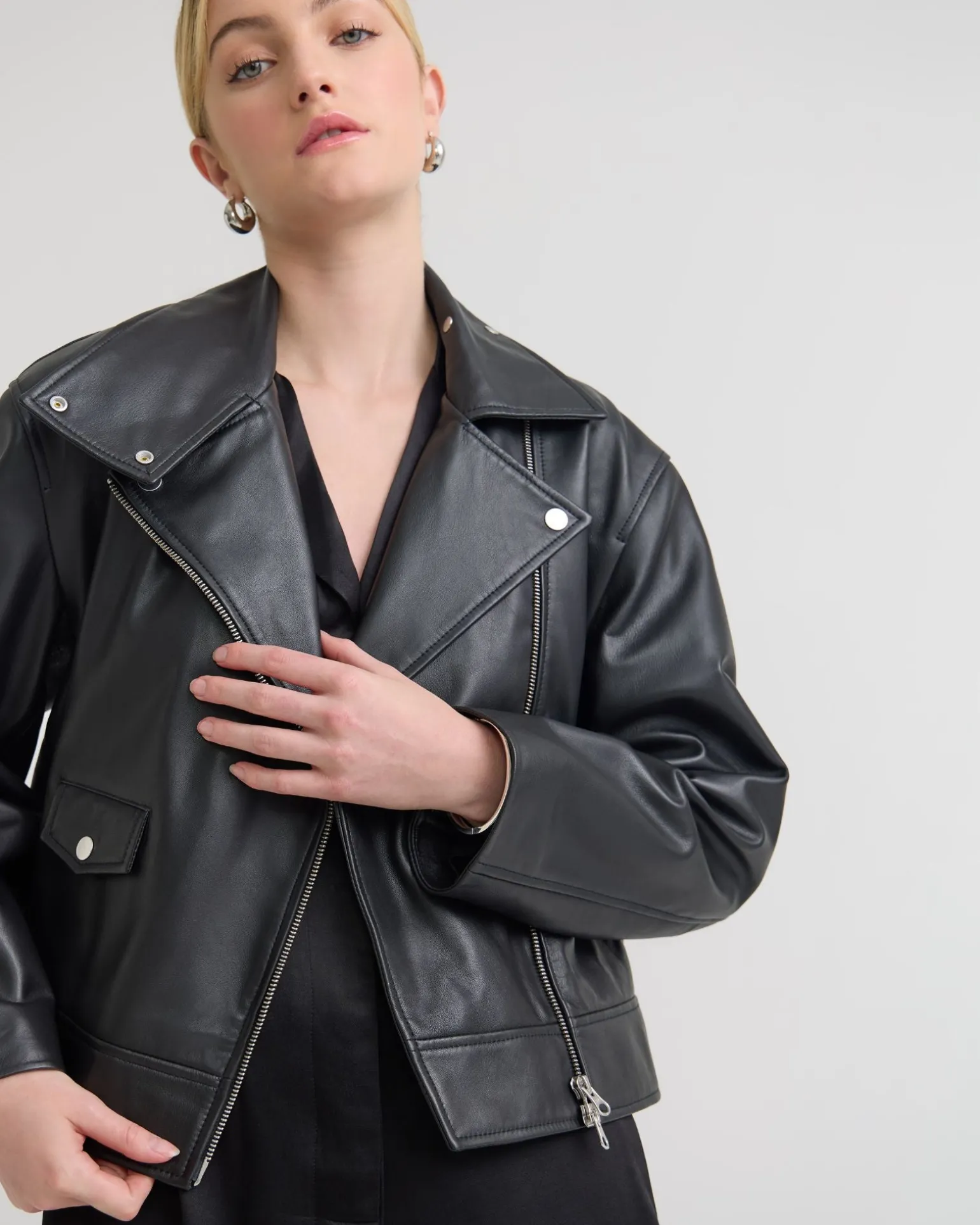 Sasha Biker Leather Jacket