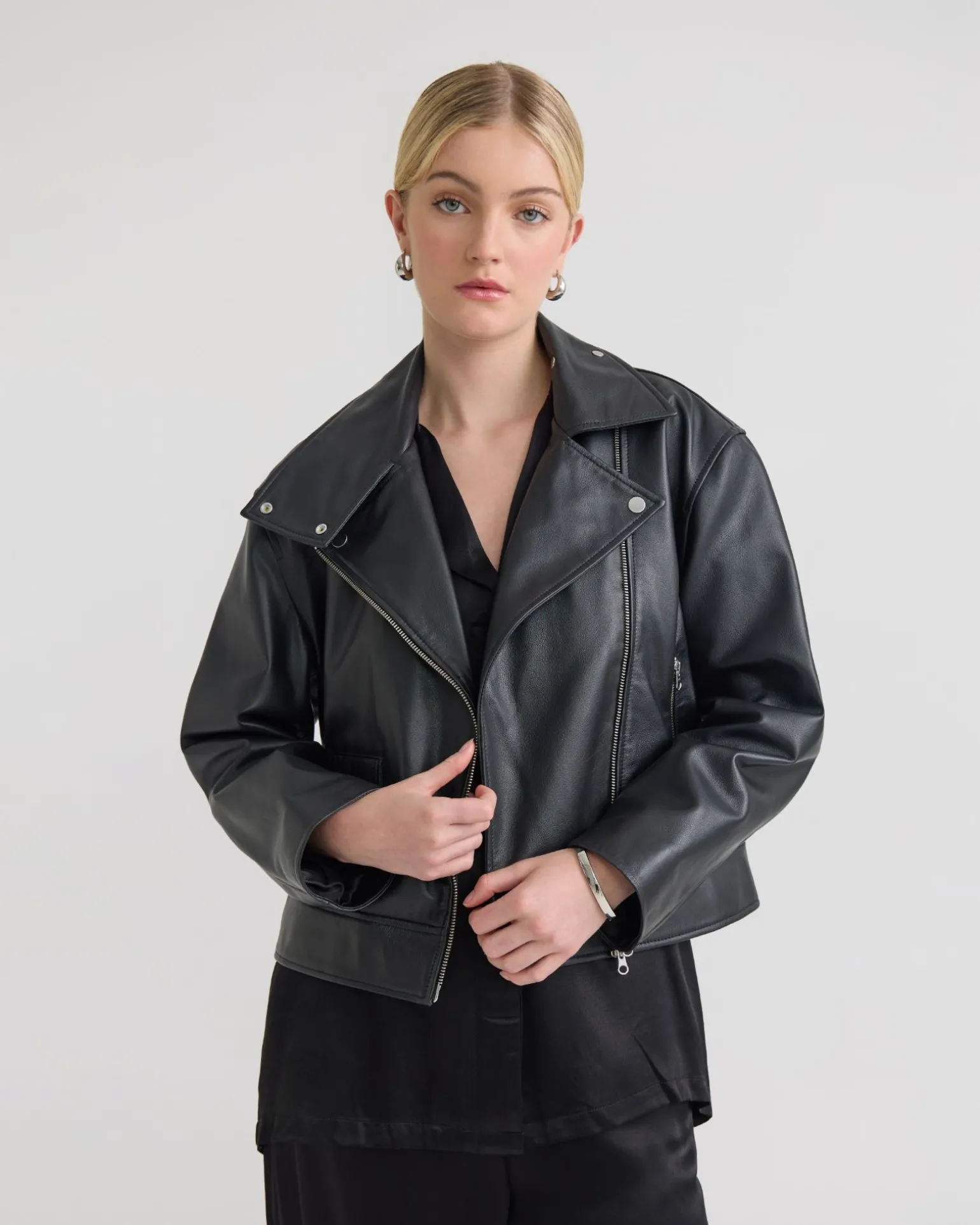Sasha Biker Leather Jacket