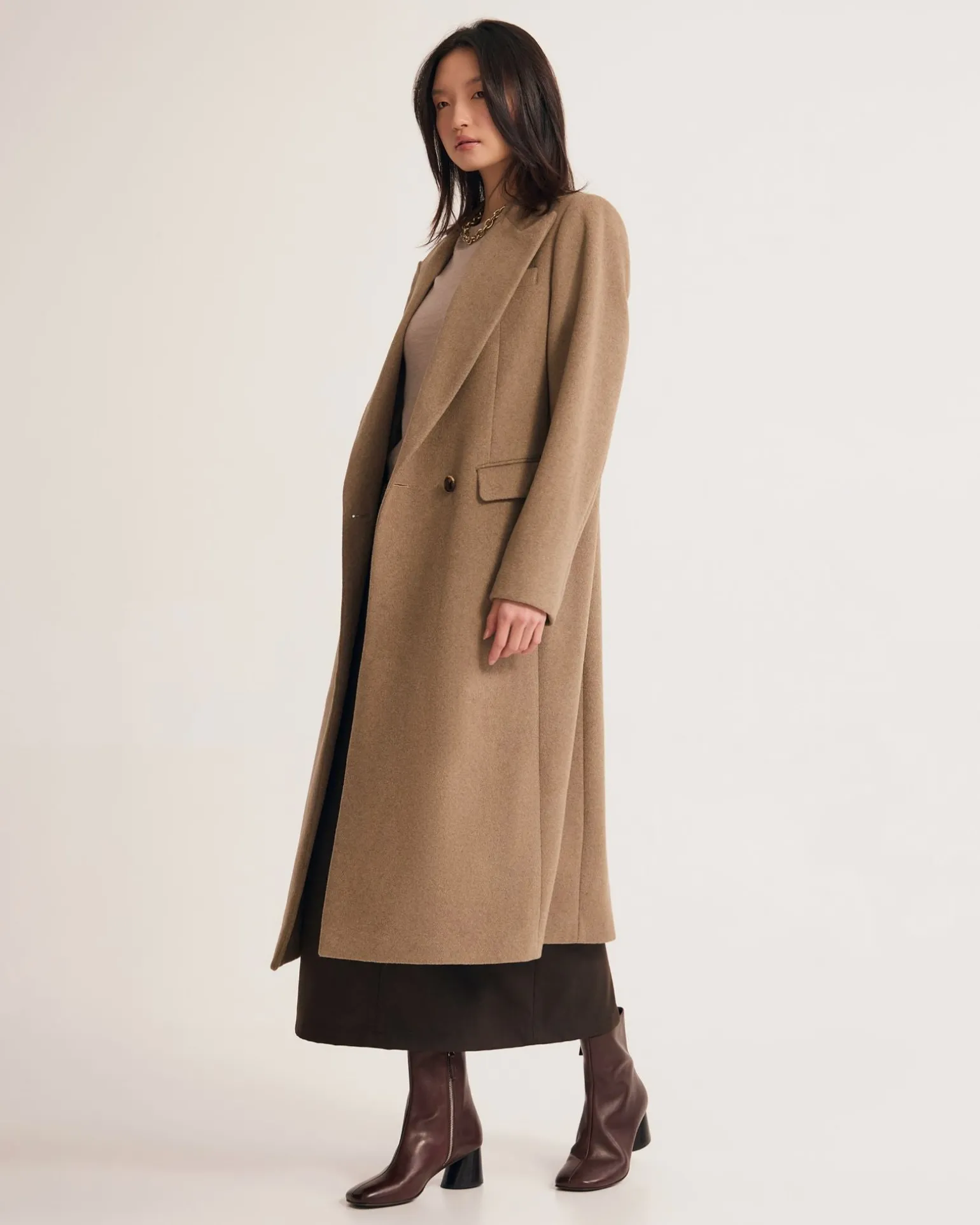 Saskia Double Breasted Wool Rich Coat