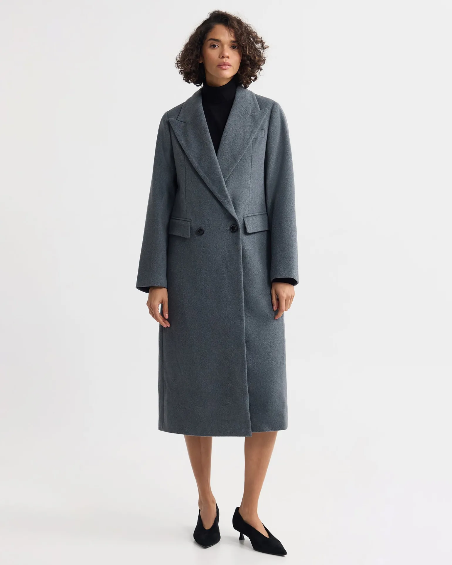 Saskia Double Breasted Wool Rich Coat