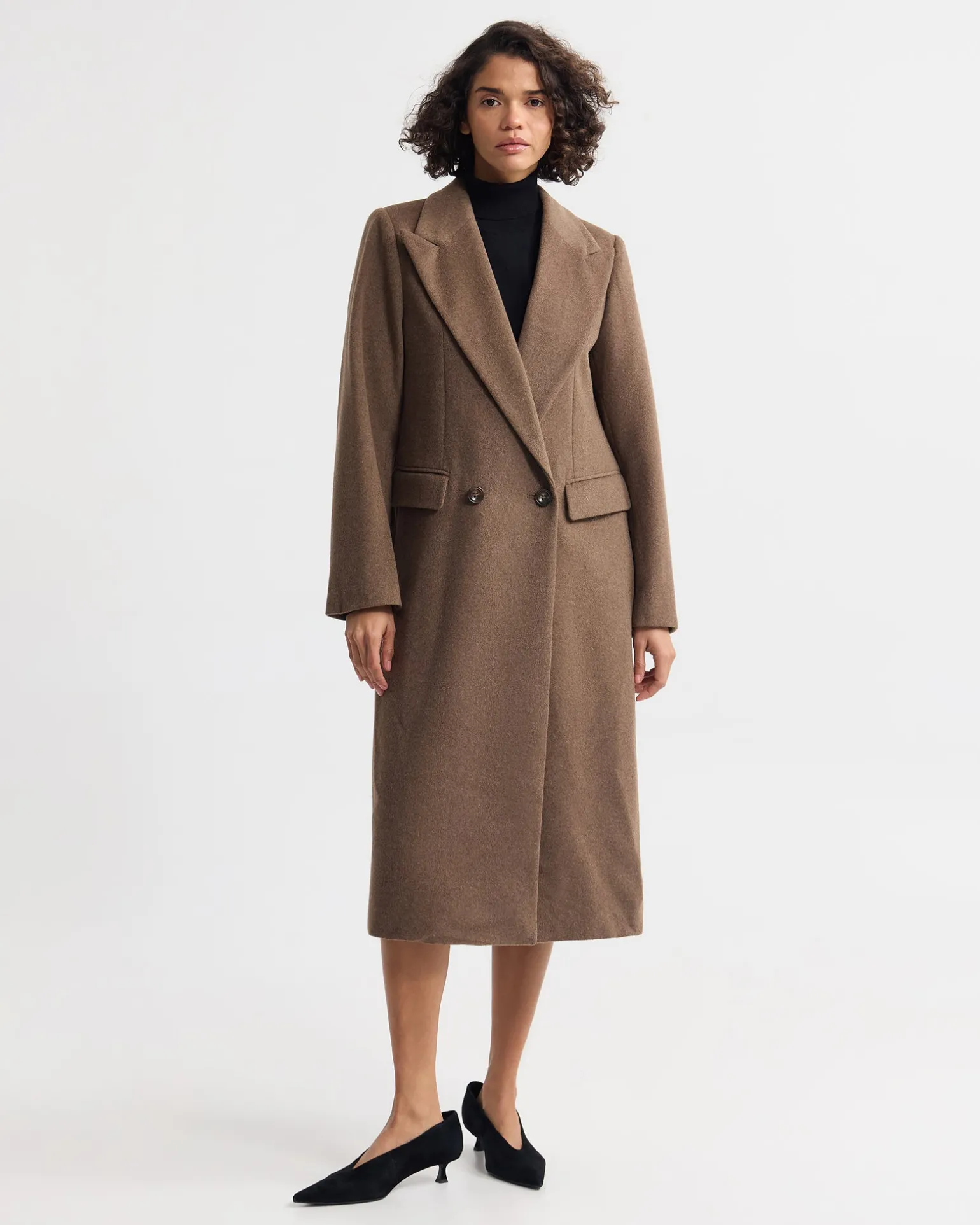 Saskia Double Breasted Wool Rich Coat