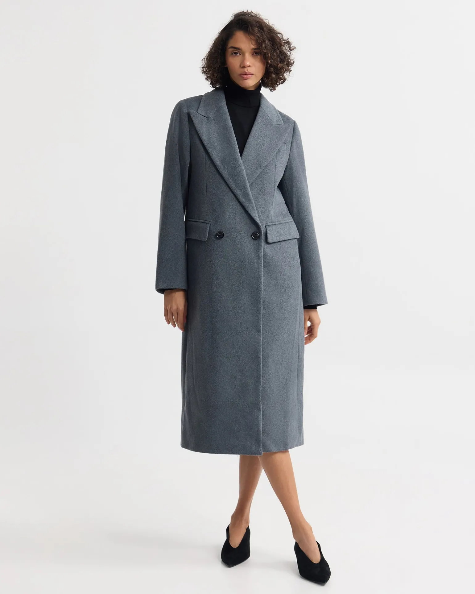 Saskia Double Breasted Wool Rich Coat