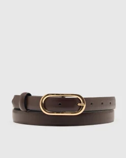 Sierra Leather Skinny Belt