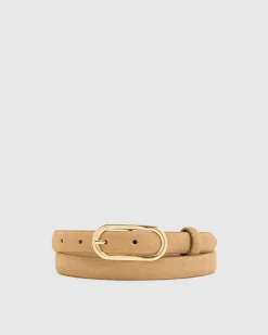 Sierra Leather Skinny Belt