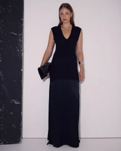 Sydney Knit Dress With Woven Skirt