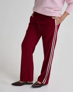 Violet Contrast Stripe Pants